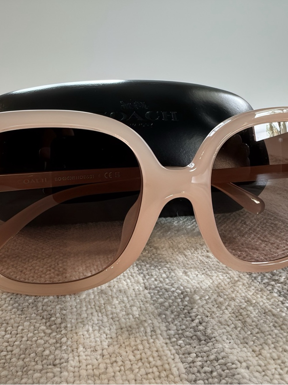 Coach Oversized Pink Gradient Lens Sunglasses
